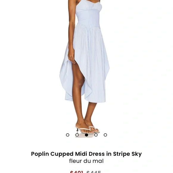 Poplin Cupped Midi Dress in Stripe Sky
Fleur Du Mal - Picture 8 of 8